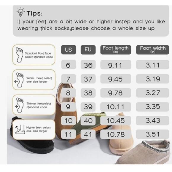 Fitory Women's Suede Leather Flat Short Casual Mini Slipper Boot, Sz 10 - Picture 10 of 12